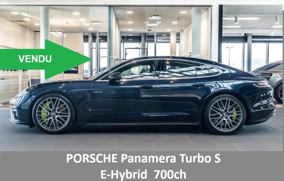 PORSCHE Panamera Turbo S E-Hybrid
700hp - 01/2024 - 37.000Kms - Prix: 145.200€