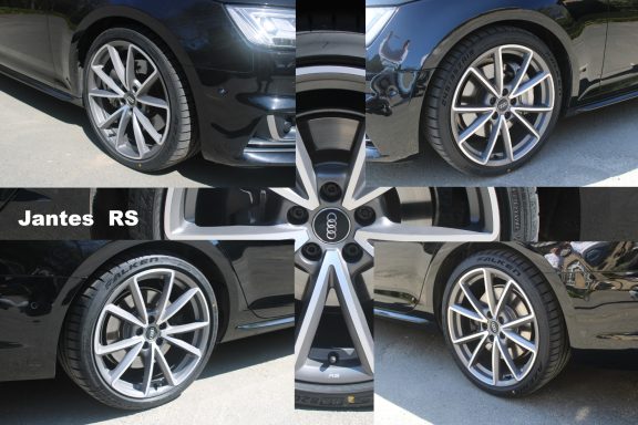 4 Jantes RS en V pneus 245/35 ZR 19'' (Neufs)
Finition titane mat, polies brillant, avec inscription RS
